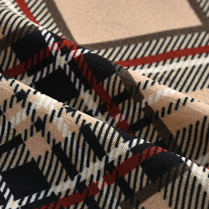 Girls Fashion Sleeveless Plaid Round Neck Dress