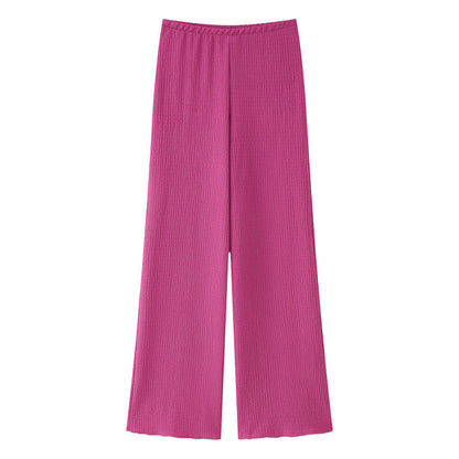 Asymmetric Design Hanging Collar Top And Trousers Suit