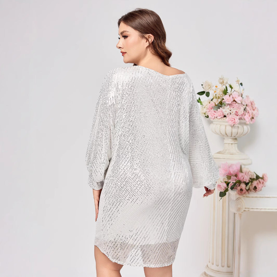 Party Dress European And American Off-the-shoulder Dress