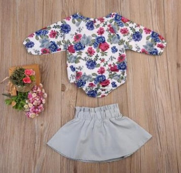 Korean Girl Printing Jumpsuit