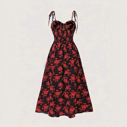 Waist-tight Sexy Floral Slimming Sling Dress