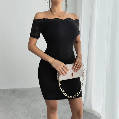 New One-shoulder Slim-fit Elegant And Slender Wrap Dress