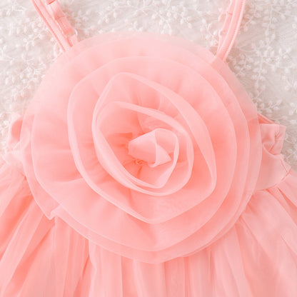 Baby And Toddler Floral Strap Mesh Dress