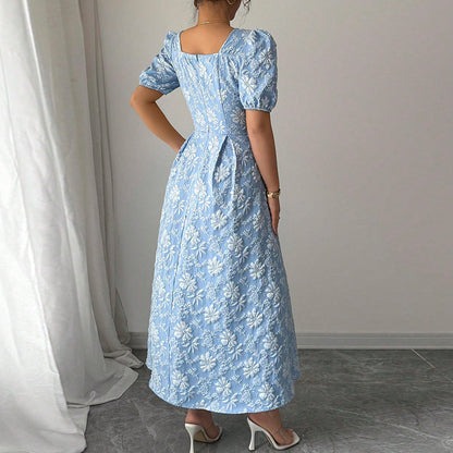 Women's Versatile Daisy Relief Short Sleeved Dress