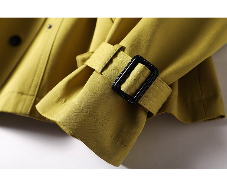 Autumn Fragrance Green Windbreaker Women's Short Waist