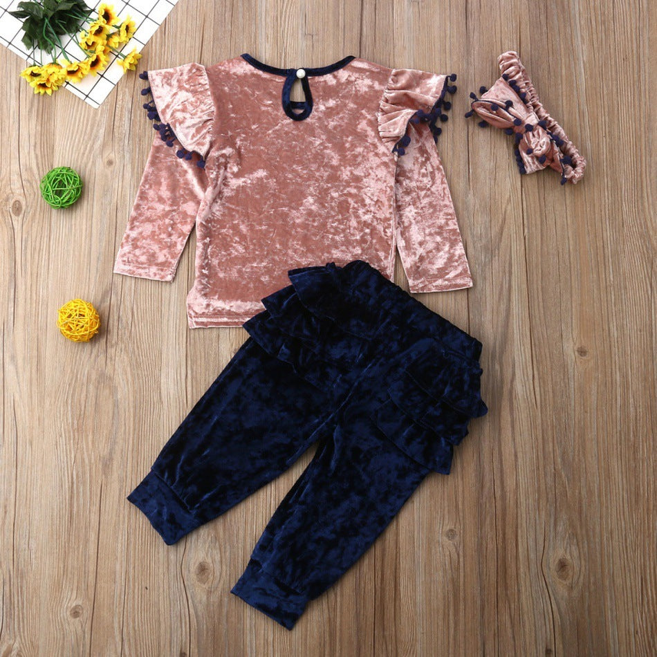 Long-sleeved three-piece suit