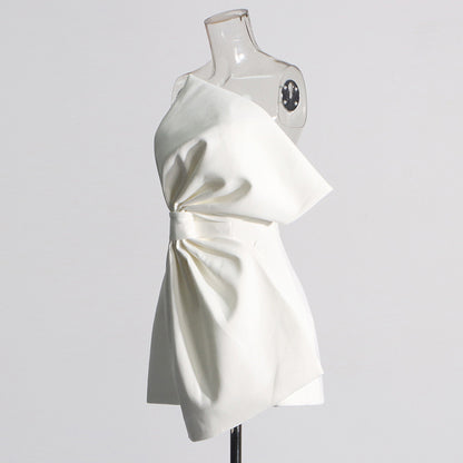 Fashionable Asymmetric Tube Top Dress Women