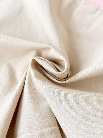 Girls' Stitching Casual Short-sleeved Two-piece Suit