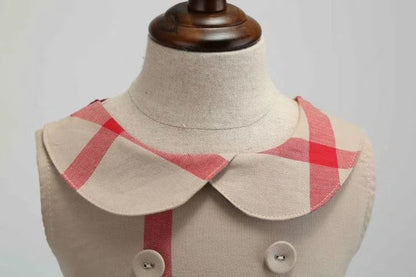Summer Children's Double-breasted Sleeveless Dress