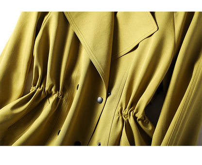 Autumn Fragrance Green Windbreaker Women's Short Waist