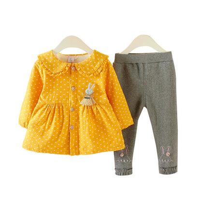 Girls' western style two-piece suit