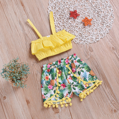 Children's suspender dress suit