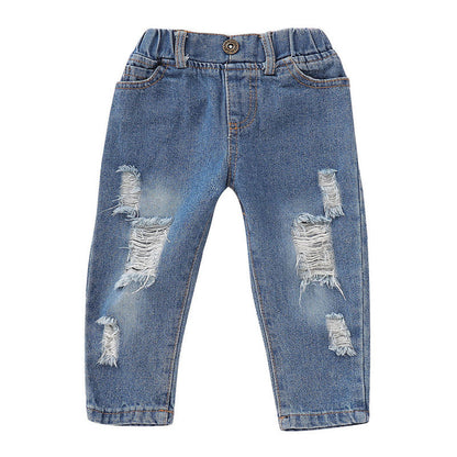 Children's rose top  denim suit