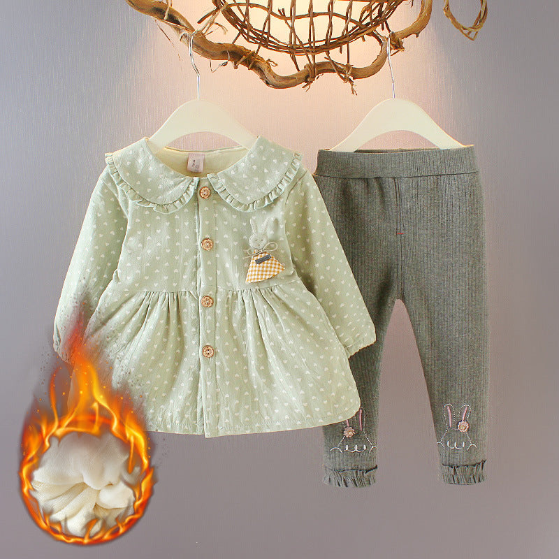 Girls' western style two-piece suit