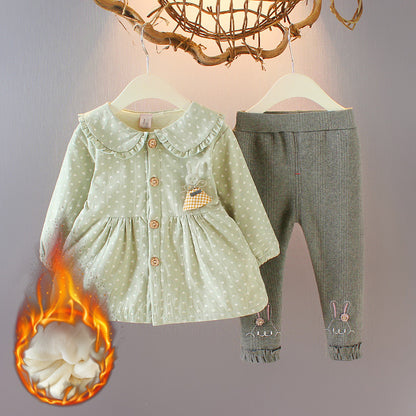 Girls' western style two-piece suit