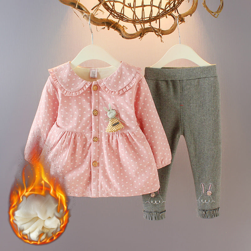 Girls' western style two-piece suit