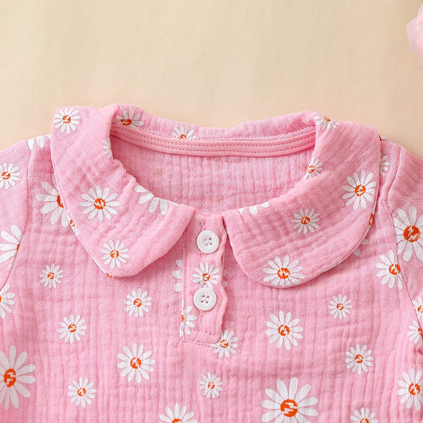 Cute Sunflower Printed Pajamas With Short Sleeves