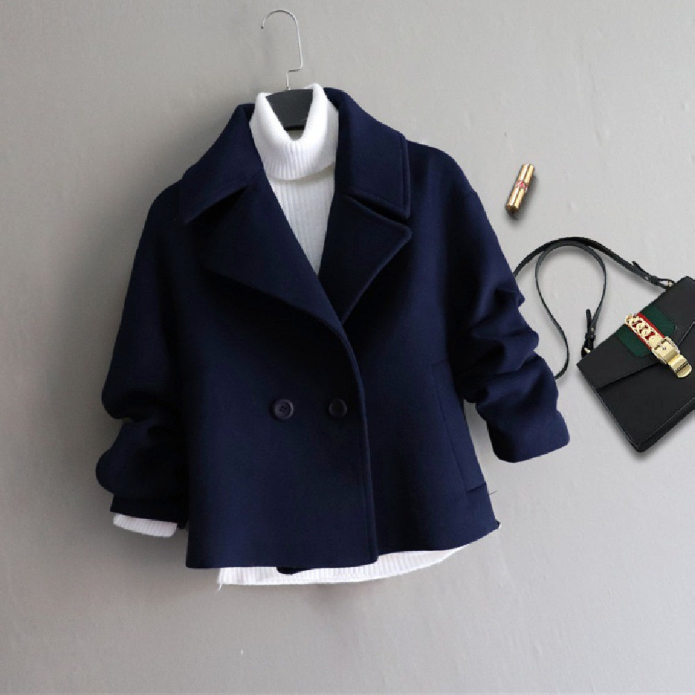Women's Woolen Coat Korean-style Preppy Style