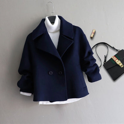 Women's Woolen Coat Korean-style Preppy Style