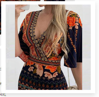 Women's Fashion Partial Print Jumpsuit Shorts