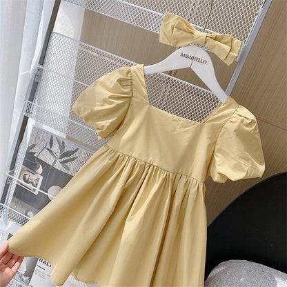 Children's Princess Dress Baby Girl Short Sleeve