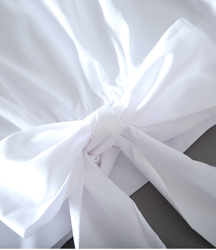 High Waist Short Niche Design Feeling Versatile Lantern Sleeve