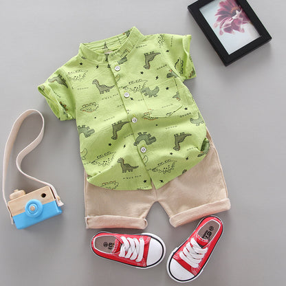Baby Boy Short Sleeve Suit Personality Shirt Shorts Wholesale