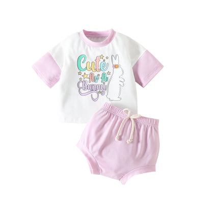 Printed Short-sleeved T-shirt Suit