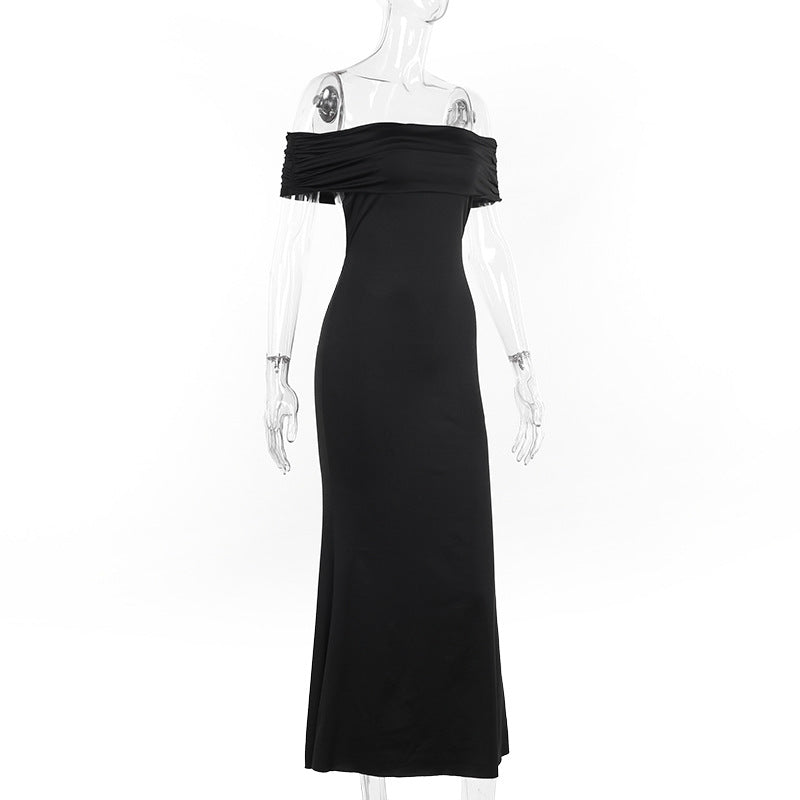 Socialite Style Elegant Sexy Backless Off-shoulder Dress Women