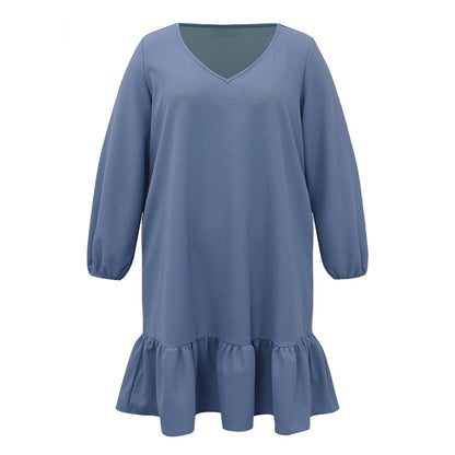 Women's Fashion Personality Solid Color Temperament Dress