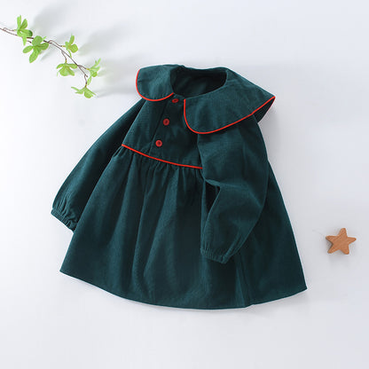 Girls' Corduroy Dress Baby Princess Dress