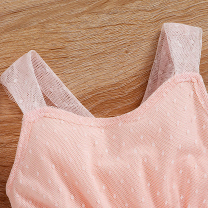 Infant Mesh Spaghetti-strap Dress