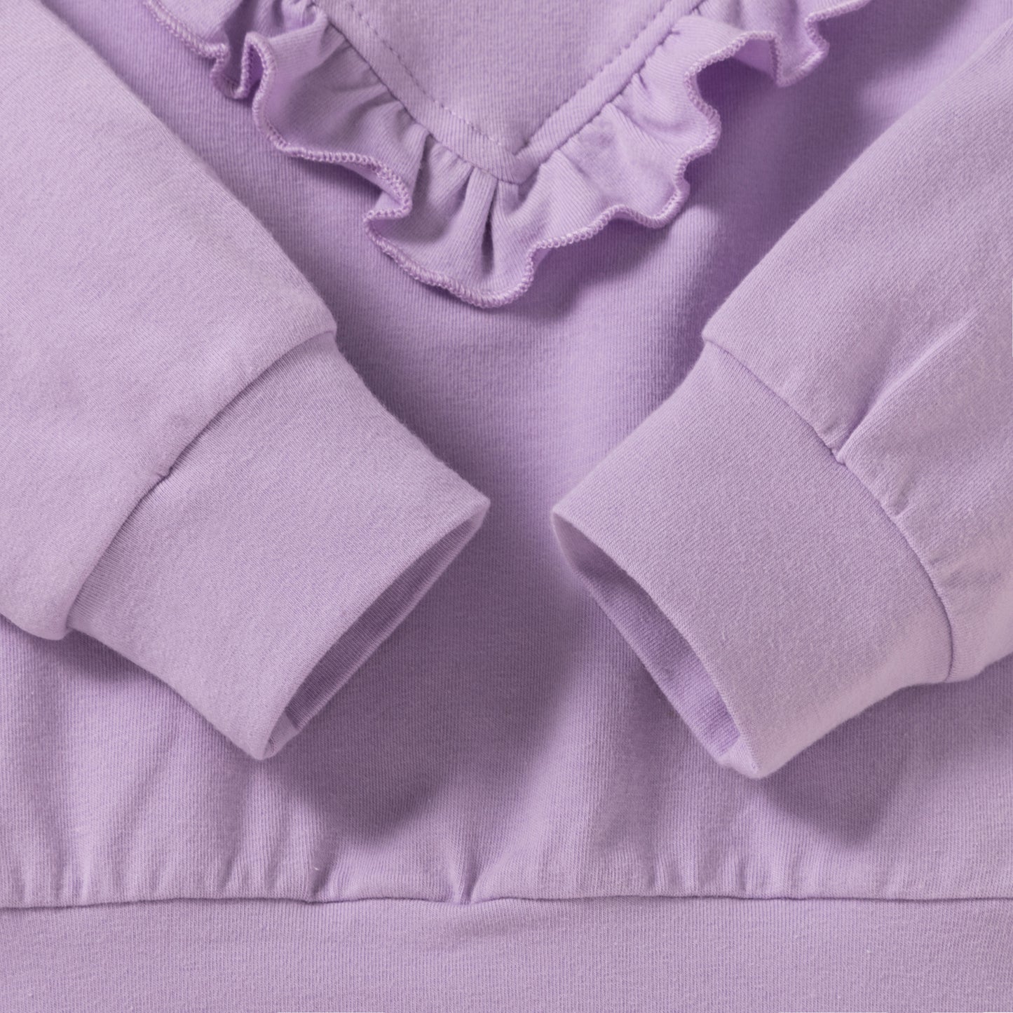 Girls Ruffle Stitching Hooded Sweater Suit