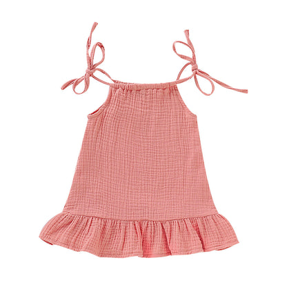 Spring And Summer Girls' Suspender Dress