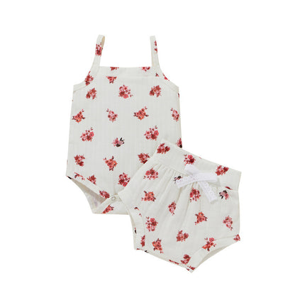 Girls Romper Suit Shorts Two Piece