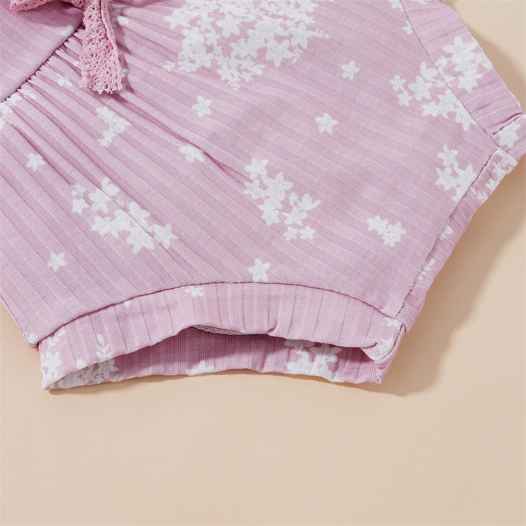 Girls Romper Suit Shorts Two Piece