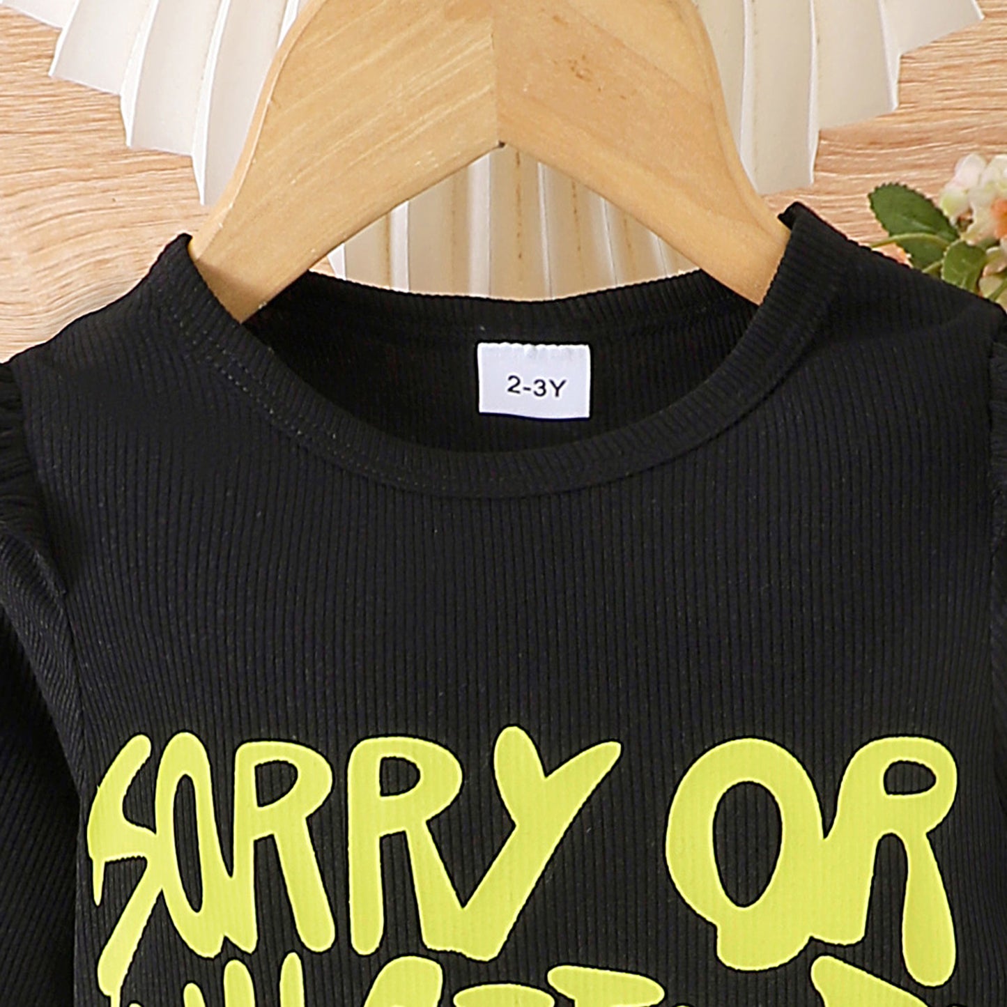 Girls' Stripe-resistant Long Sleeve Letter Jacket Denim Skirt Suit