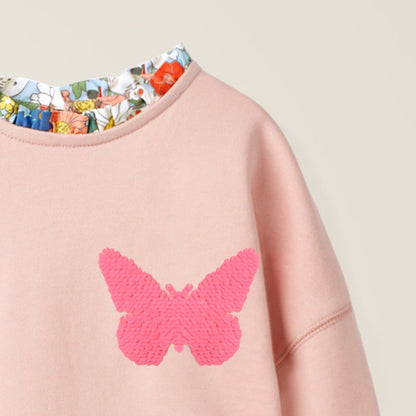 Striped long-sleeved children's skirt dress