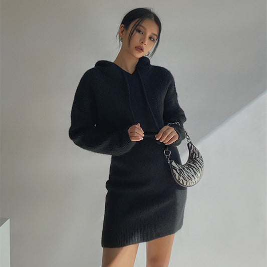 Ladies Fashion Personality Sweater Knit Dress