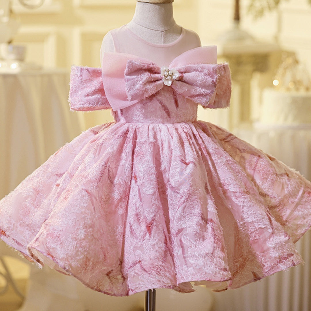 All-match Off-shoulder Girls' Bowknot Pettiskirt