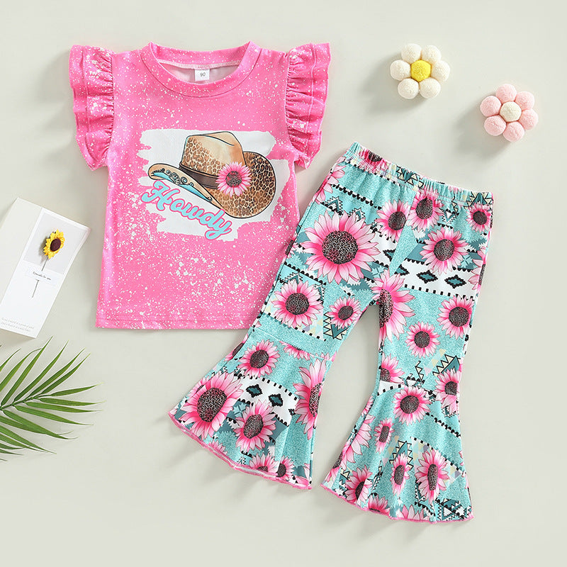 Fashion New Girls' Sleeveless Lace Suit