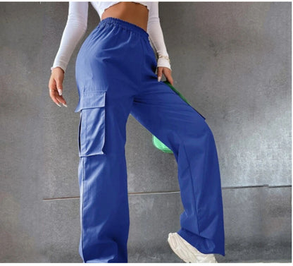 Beltless Trousers High Waist Wide Leg Straight