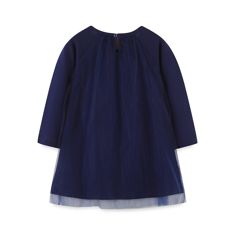 Children's Long-sleeved Princess Dress Delicate Heart