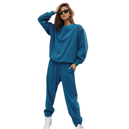 Women's Sports And Leisure Sweater Trousers Suit