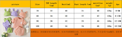 Spring Cute Solid Color Children T-shirt Shorts Hat Suit