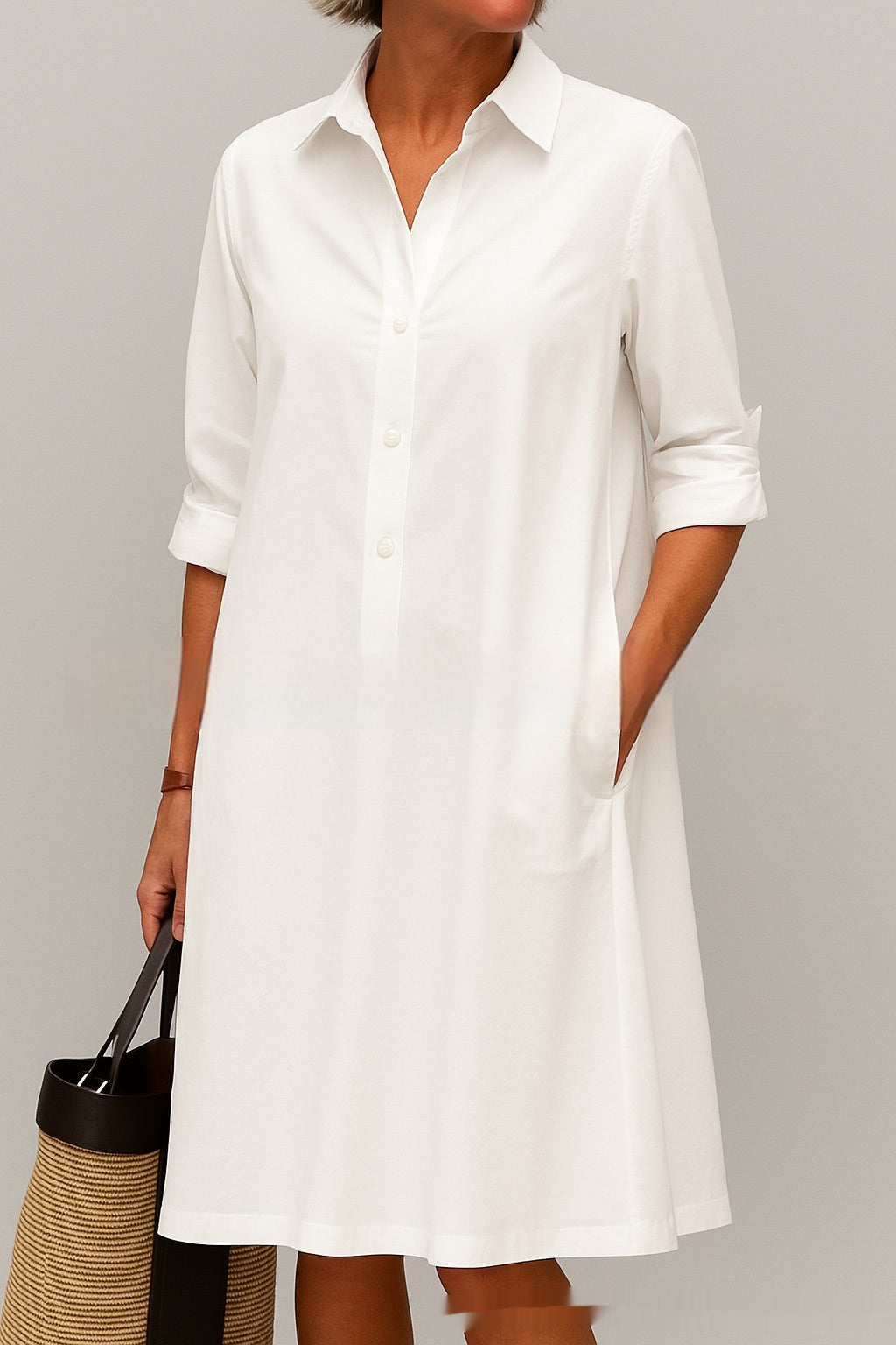 Women's Fashion Loose Solid Color Dress