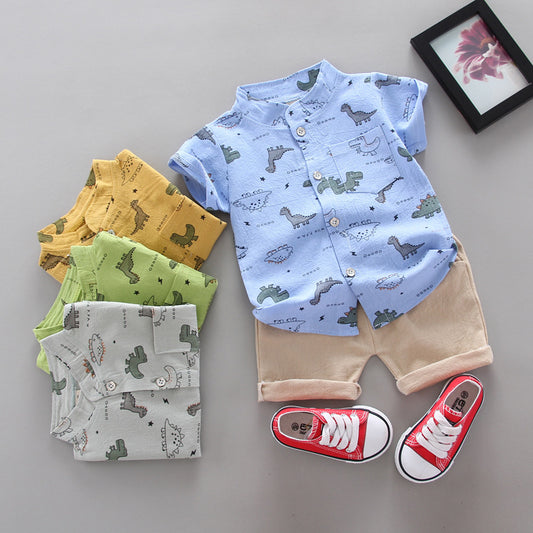 Baby Boy Short Sleeve Suit Personality Shirt Shorts Wholesale