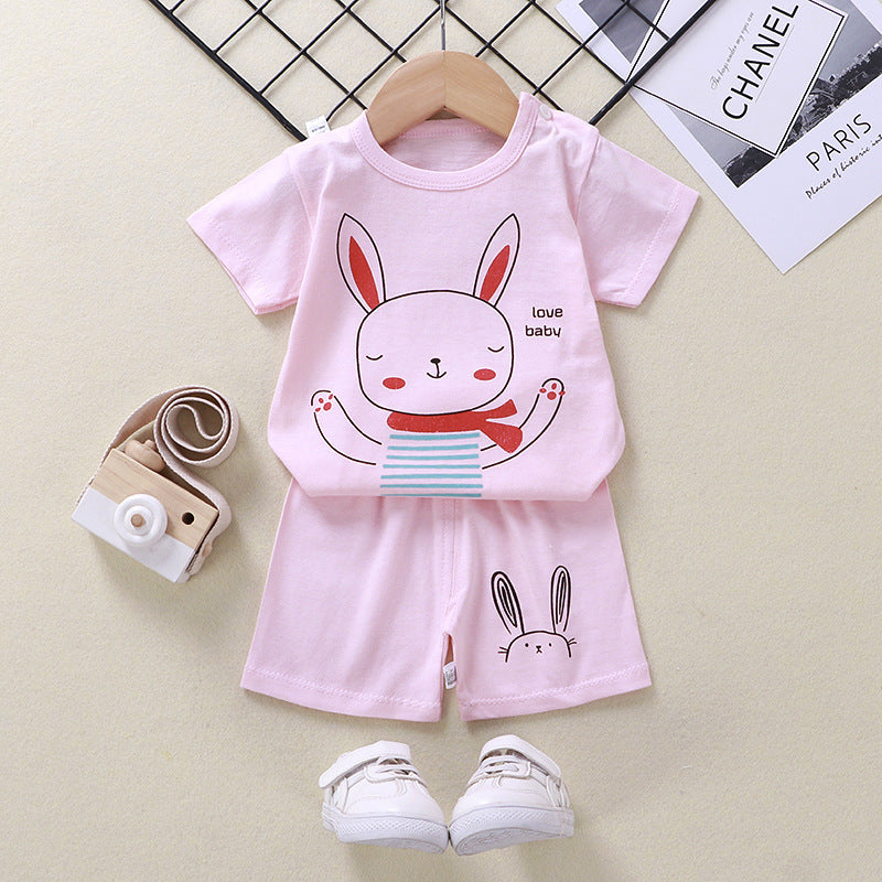 Baby T-shirt shorts cotton two-piece suit