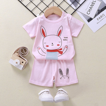 Baby T-shirt shorts cotton two-piece suit