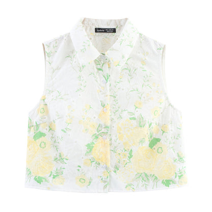 Sleeveless Shirt Top Two-piece Overskirt Suit